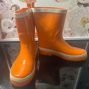 Kids Orange Rain Boots